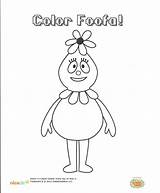 Gabba Yo Coloring Pages Muno Foofa Color Party Nickjr sketch template
