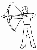 Coloring Pages Shooting Bow Arrow Getcolorings Cupid sketch template