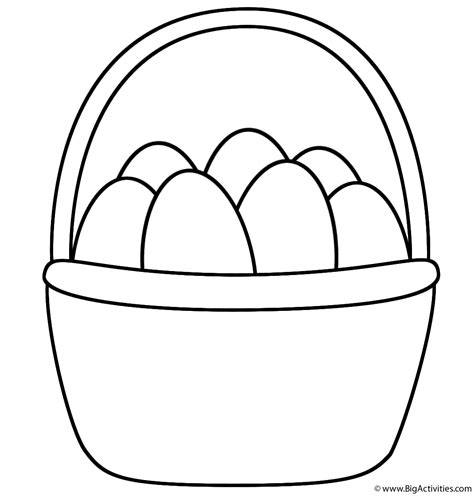 easter basket  eggs coloring page easter