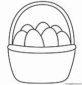 Easter Basket Coloring Egg Pages Kids Printable Empty Plain Drawing Eggs Baskets Colouring Templates Step Color Clipart Cartoon Bunny Happy sketch template