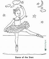 Coloring Ballet Pages Girl Star sketch template