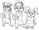 Chipettes Chipette Jeanette Posing sketch template