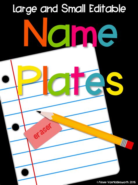 editable large  small  plates  plate names handwriting lines