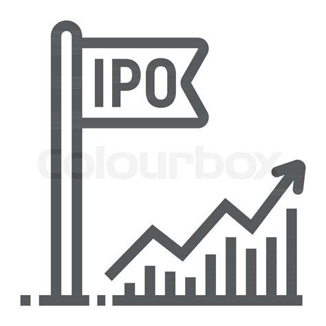 ipo icon initial stock vector colourbox