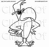 Sunglasses Eagle Wearing Buff Bald Cool Lineart Toonaday Outline Cartoon sketch template