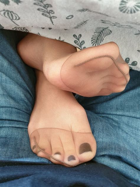 brown sheer tights footjob black toes nylon feet 13 pics
