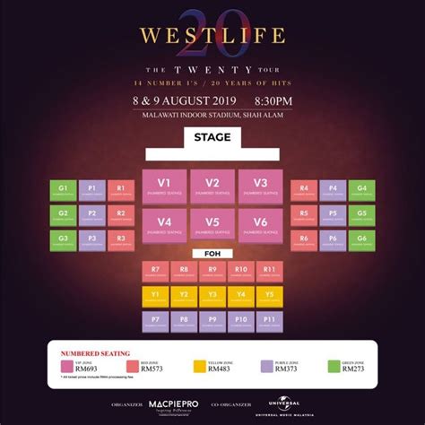 westlife kl concert seating plan and ticketing details released