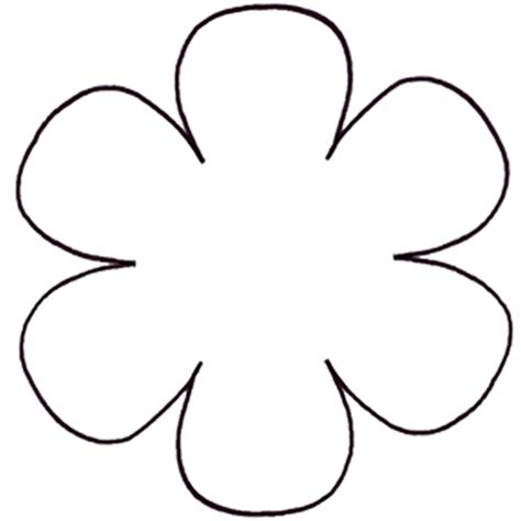 petal flower template colouring pages page  flower templates