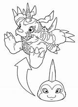 Digimon Coloringsun Gabumon Digivolution sketch template