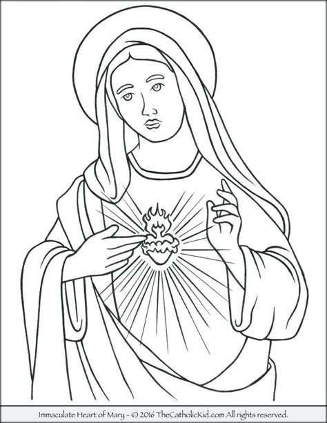 virgin mary coloring page  getcoloringscom  printable
