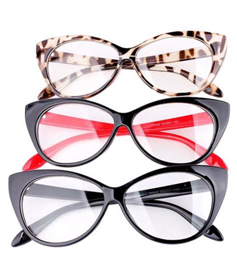 women classic sexy vintage cat eye shape plastic plain eye glasses