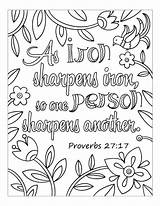 Proverbs Coloring Verse sketch template