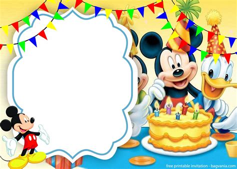 mickey mouse invitation template collection
