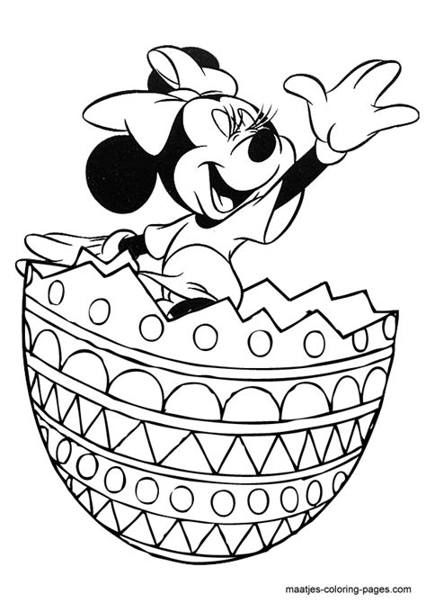 minnie mouse jumping   easter egg coloring page mickey mouse