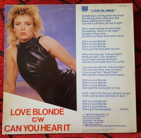 Kim Wilde Love Blonde Original And Rare 1983 Spain Issue 12 Single