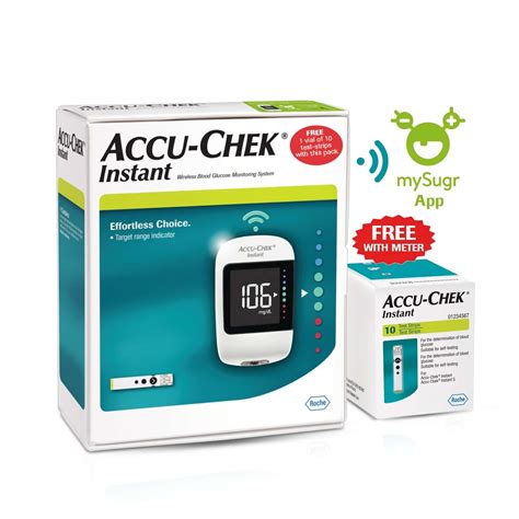buy accu chek instant glucometer  bluetooth technology  mysugr diabetes management app