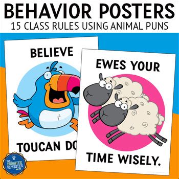 good behavior posters   brighter rewriter tpt