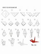 Origami Crane Instructions Cranes Paper Printable Fold Step Make Easy Folding Tutorial Do Diy Skiptomylou Teen Crafts Illustrated sketch template