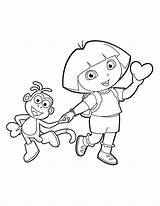 Coloring Dora Pages Valentines Printables Explorer Boots Isa Kids Doratheexplorertvshow sketch template