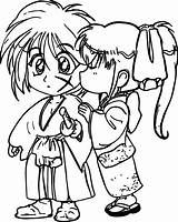 Coloring Pages Kiss Girl Boy Manga Kids Anime Shock Printable Drawing Coloring4free 2021 Kissing Band People Getcolorings Print Color Wecoloringpage sketch template