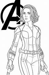 Avengers Widow sketch template