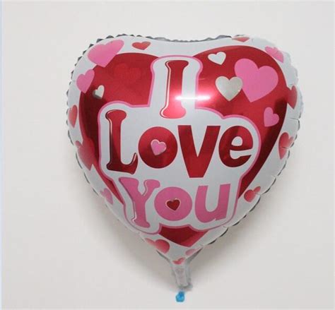 3pcs lot 18 inch red i love you foil heart helium balloons wedding