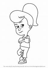 Neutron Jimmy Cindy Vortex Draw Boy Genius Step Drawing Tutorials Drawingtutorials101 sketch template
