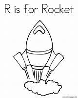 Coloring Alphabet Rocket Pages Printable sketch template