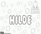 Hilde Languages Various Name sketch template