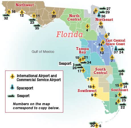 map  florida airport locations wisconsin  map