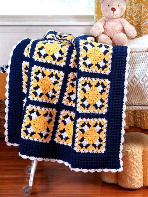 granny square baby afghans frugal knitting haus