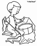 Menino Ganhando Tambor Tudodesenhos Drummer sketch template