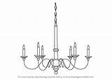 Chandelier Draw Drawing Step Drawingtutorials101 Previous Next Tutorials Furniture sketch template