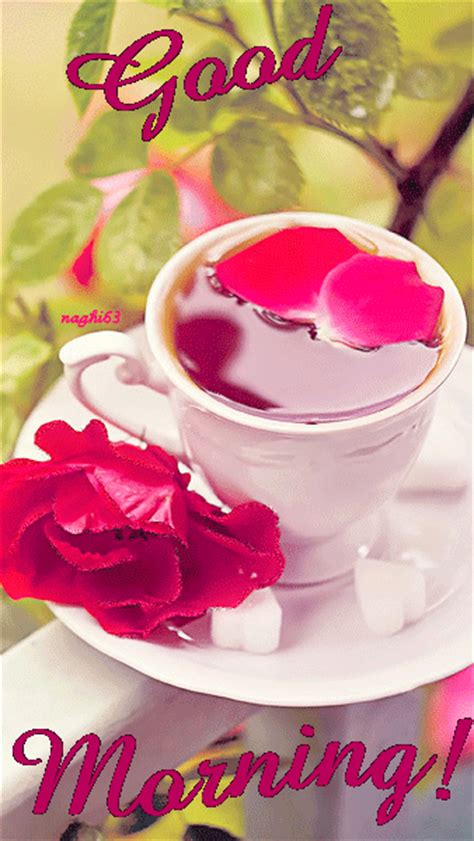 Animated Good Morning Quote With Tea Pictures Photos And