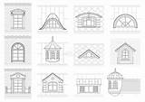 Attic Facade Telhados Siluetas Roofs Cidade Silhuetas Pediments Vetor Vecteezy Tejados sketch template