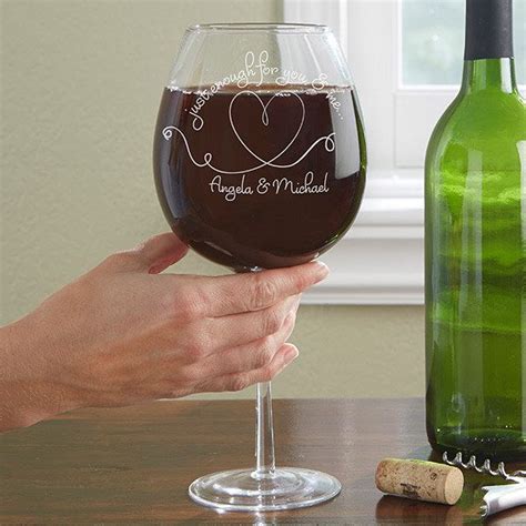 Full Bottle Wineglass Personalized Wine Glass Oversized Wine Glass