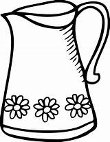 Clipart Pitcher Water Jug Cliparts Library Clip sketch template