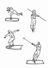 Atletismo Jabalina sketch template