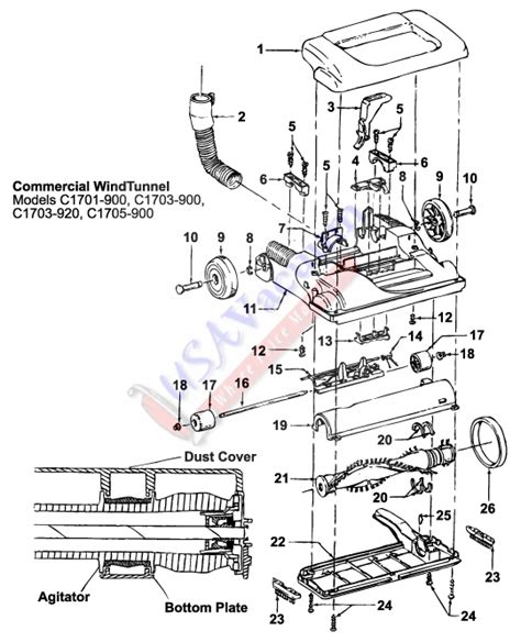 hoover windtunnel  series parts diagram wiring diagram