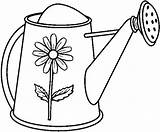 Watering Colouring Coloring4free Cans Trowel Sunflower sketch template