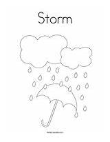 Coloring Weather Stormy Storm Cloudy sketch template