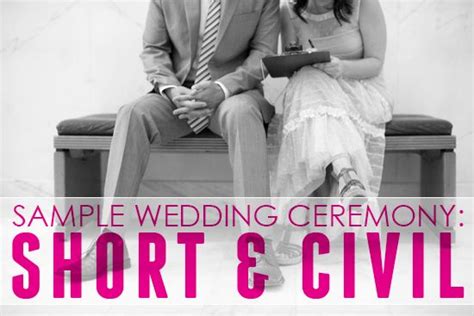Sample Wedding Ceremony Short And Civil