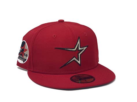 houston astros  anniversary red reflective brim  era fitted hat