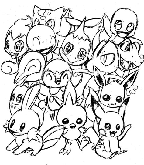 starter pokemon coloring pages sketch coloring page