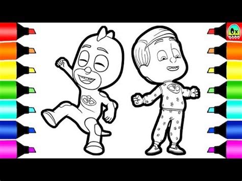 pj masks gekko coloring pages  fun colouring book  children youtube