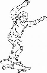 Skateboard Coloring Pages Boy Skateboarding Epic Cool Coloriage Riding Sport Coloringpagesabc sketch template