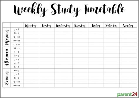 pin  meagon dos santos  study study schedule template study