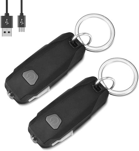 meco  pack mini led lights portable usb rechargeable ultra bright keychain flashlight