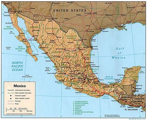 mapa de mexico  tamano completo