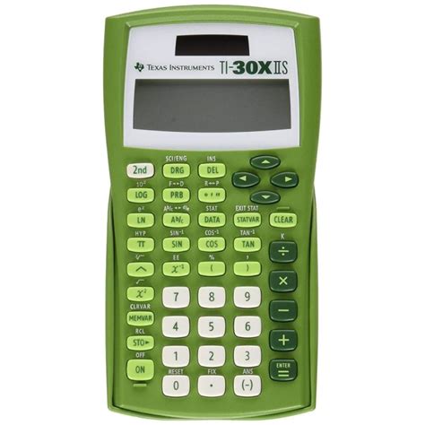 texas instruments ti  iis   scientific calculator lime green